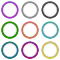 Set of vector colorful banners. Abstract vector shapes for design. Banners with sample text.