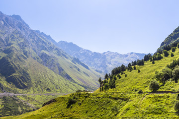 Naklejka premium Beautiful summer mountain landscape of Georgia.