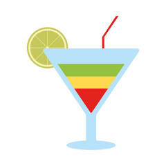 tropical cocktail drink icon image vector illustration design 