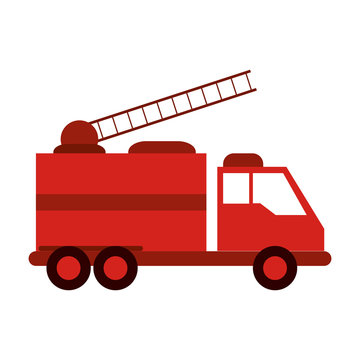 fire truck firefighting related icon image vector illustration design 