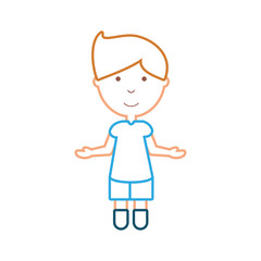 cartoon boy icon over white background vector illustration