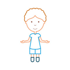 cartoon boy icon over white background vector illustration