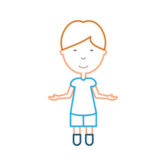 cartoon boy icon over white background vector illustration