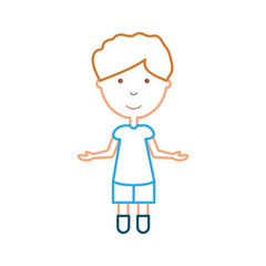 cartoon boy icon over white background vector illustration