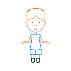 cartoon boy icon over white background vector illustration