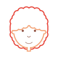 cartoon boy face icon over white background vector illustration
