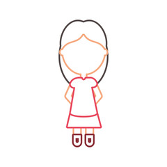 avatar girl icon over white background colorful design vector illustration