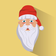 Santa claus cartoon face icon vector illustration graphic design