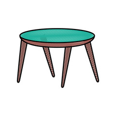 wooden round table furniture decoration