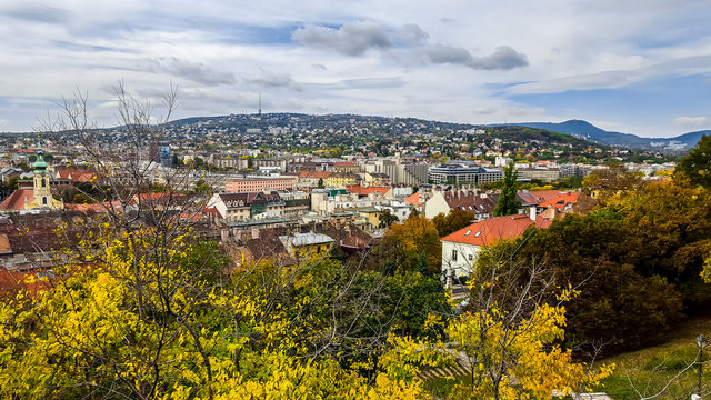 Panoramic view of Budapest. Hungary.