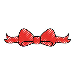 red bow tie ribbon decoration ornament