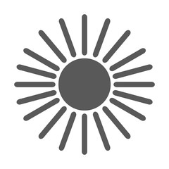 Sun icon vector simple