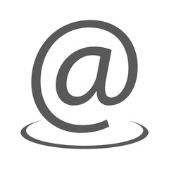 Email address icon vector simple