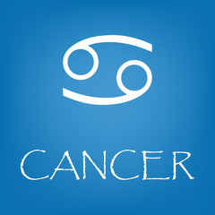 Obraz premium Cancer zodiac sign icon vector simple