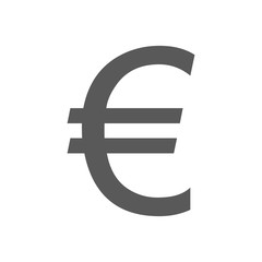Euro symbol icon vector simple