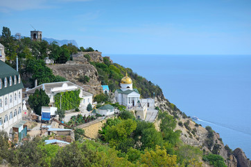 Fototapeta na wymiar Svyato-georgievskiy monastery in Crimea