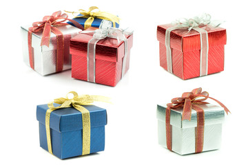 Beautiful gift box on white background..