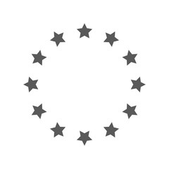 European Union icon vector simple - obrazy, fototapety, plakaty