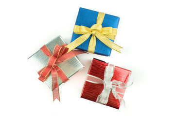 Beautiful gift box on white background..