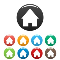 Home icons set vector