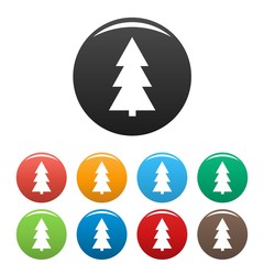 Christmas tree icons set vector