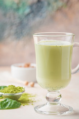 Green tea matcha latte