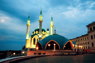 Fototapeta na wymiar Inside Kazan Kremlin, Russia, Qol Sharif Mosque
