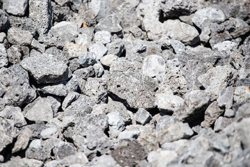 stone gravel on a construction site as a background