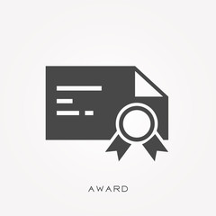 Silhouette icon award