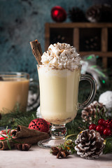 Traditional winter eggnog