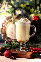 Traditional winter eggnog