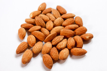 almonds background isolate