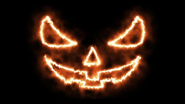 Halloween eye fire in PNG format with ALPHA transparency channel isolated on black background