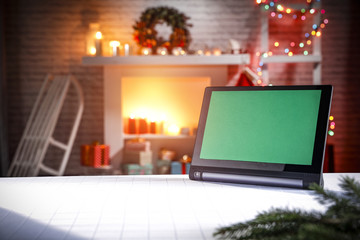 tablet and xmas time 