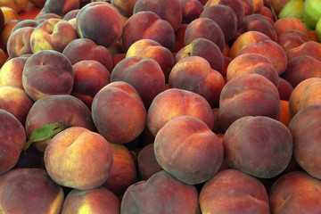 Peaches at the food market