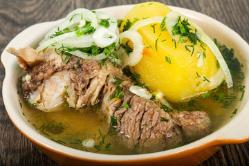 Caucasian meat soup - Hashlama