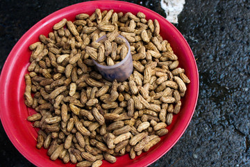 Boiled Peanuts In Thailand background