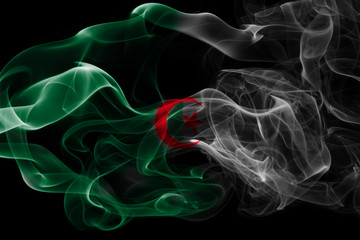 Algeria national smoke flag