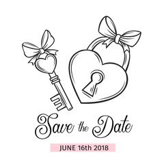 Wedding key and lock