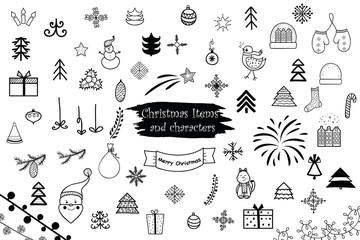 Christmas cute things and characters