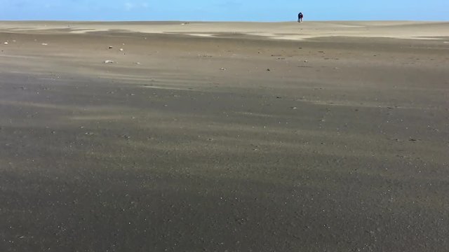 Slow motion of Sand drift at the beach