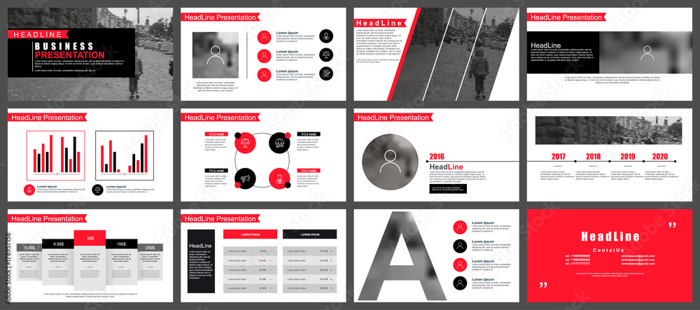 Poster business presentation slides templates from infographic elements. can be used for presentation, flye