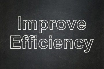 Finance concept: Improve Efficiency on chalkboard background
