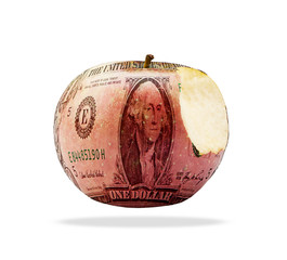 dolar en fondo negro