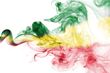 Fototapeta premium Ethiopia national smoke flag