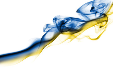 Ukraine national smoke flag