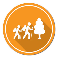 Hiking icon illustration