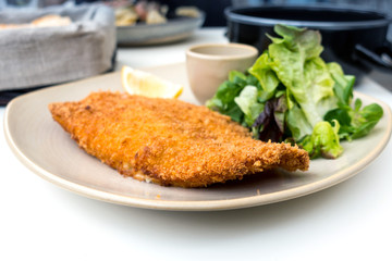 wiener schnitzel, veal cutlet and lemon, austrian cuisine