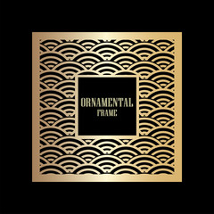 Art deco ornamental vintage frame. Template for design. Vector illustration eps10