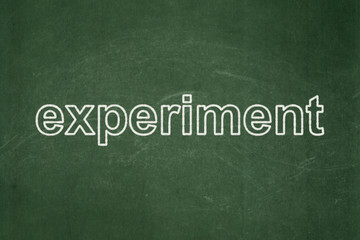Obraz premium Science concept: Experiment on chalkboard background